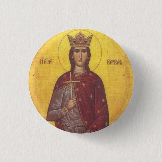 Saint Barbara Icon Ronde Button 3,2 Cm (Voorkant)