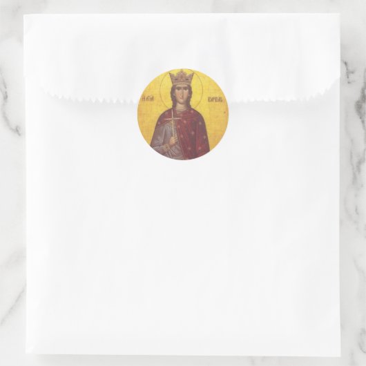 Saint Barbara Icon Ronde Sticker (Tas)