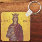 Saint Barbara Icon Sleutelhanger (Achterkant)