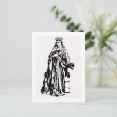 Saint Barbara met ijs en kanon Briefkaart (Staand voorkant)