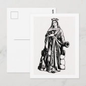 Saint Barbara met ijs en kanon Briefkaart (Voorkant / Achterkant)