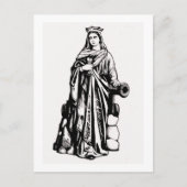 Saint Barbara met ijs en kanon Briefkaart (Voorkant)