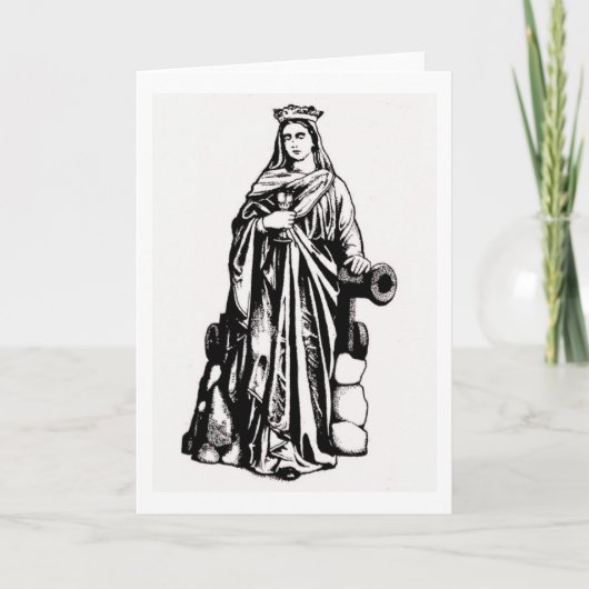 Saint Barbara met ijs en kanon Kaart (Voorkant)