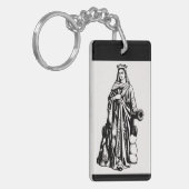 Saint Barbara met ijs en kanon Sleutelhanger (Voorkant Links)