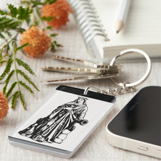 Saint Barbara met ijs en kanon Sleutelhanger (Voorkant Rechts)