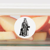 Saint Barbara with chalice and cannon Labels (Aangebracht)