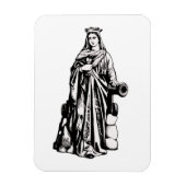 Saint Barbara with chalice and cannon Magneet (Verticaal)