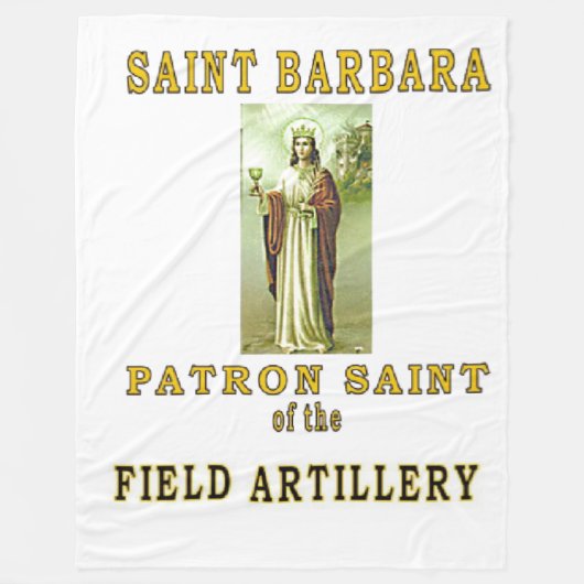 SAINT BARBRA FLEECE DEKEN (Voorkant)