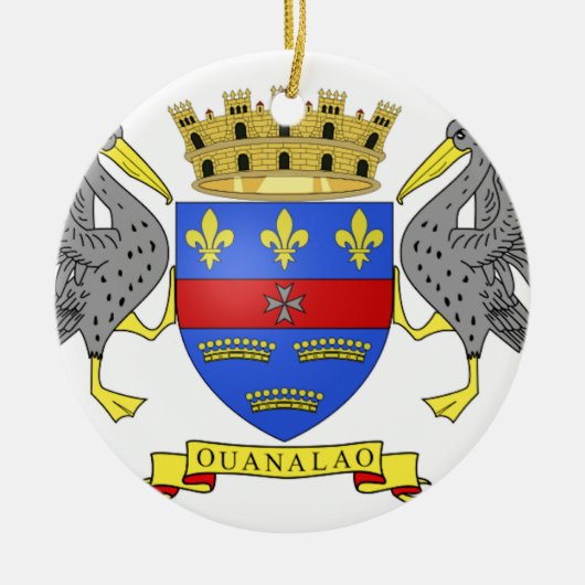 Saint Barthelemy Keramisch Ornament (Voorkant)