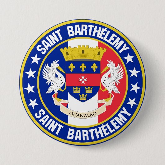 Saint Barthélemy Ronde Button 7,6 Cm (Voorkant)