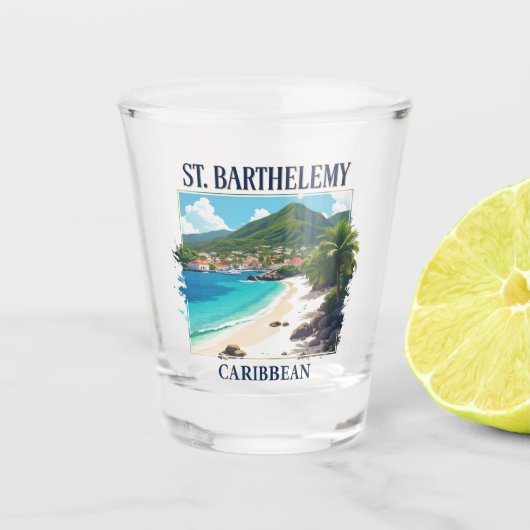Saint-Barthélemy Shot Glas (Voorkant)