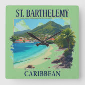 Saint-Barthélemy Vierkante Klok (Voorkant)
