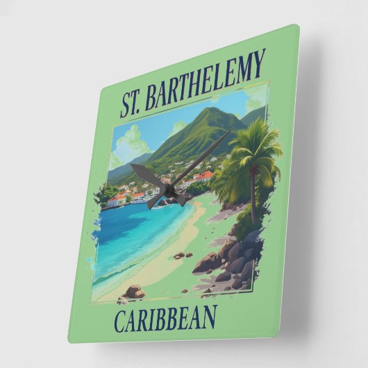 Saint-Barthélemy Vierkante Klok (Hoek)