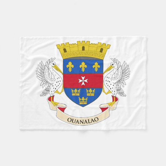 Saint Barthélemy-vlag Fleece Deken (Voorkant (Horizontaal))