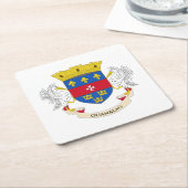 Saint Barthélemy-vlag Kartonnen Onderzetters (Schuin)