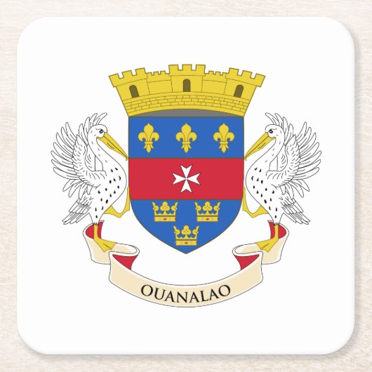 Saint Barthélemy-vlag Kartonnen Onderzetters (Voorkant)