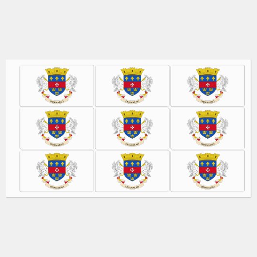 Saint Barthélemy-vlag Labels (Vel)