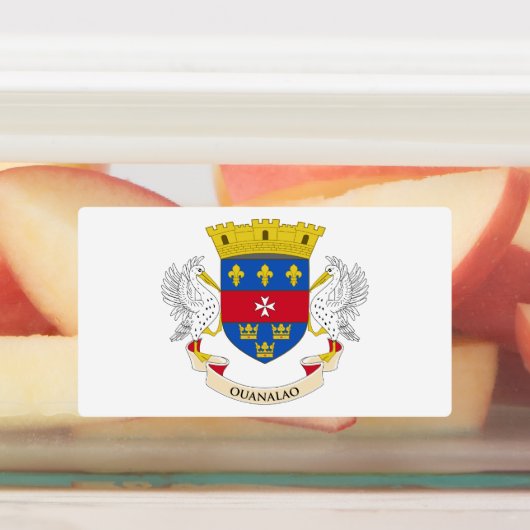 Saint Barthélemy-vlag Labels (Aangebracht)