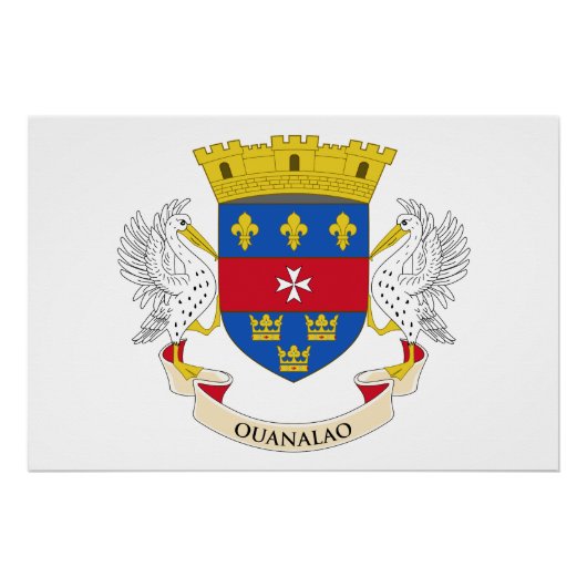 Saint Barthélemy-vlag Perfect Poster (Voorkant)