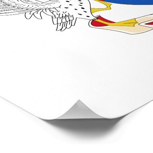 Saint Barthélemy-vlag Poster (Hoek)