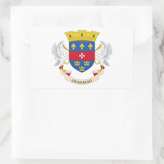 Saint Barthélemy-vlag Rechthoekige Sticker (Tas)
