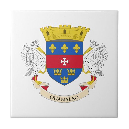 Saint Barthélemy-vlag Tegeltje (Voorkant)