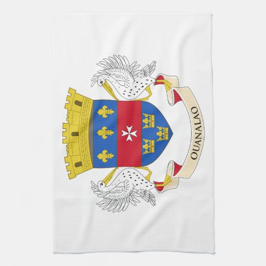 Saint Barthélemy-vlag Theedoek (Verticaal)