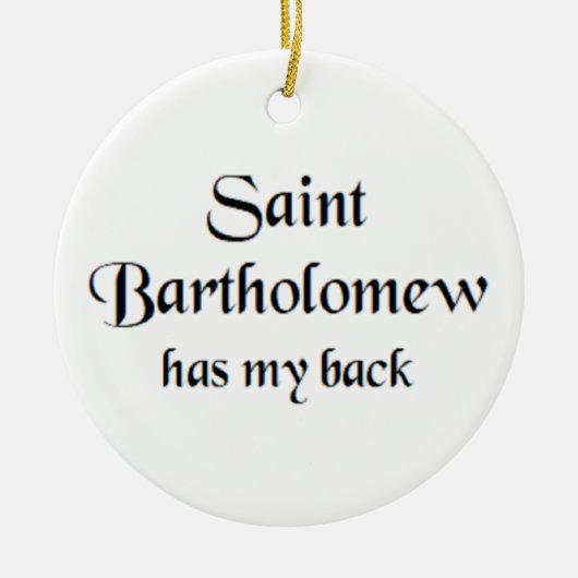 saint bartholomew keramisch ornament (Voorkant)
