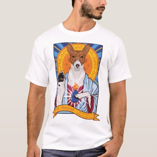 Saint Basenji Hond T-shirt (Voorkant)