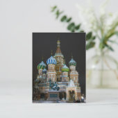 saint basil's nacht briefkaart (Staand voorkant)