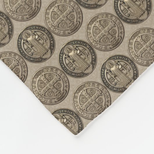 Saint Benedict Catholic Baby Blanket Fleece Deken (Hoek)
