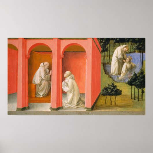 Saint Benedict - Filippino Lippi Fine Art Poster (Voorkant)
