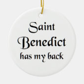 saint benedict keramisch ornament (Voorkant)