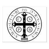 Saint Benedict Medaille Rubber Stamp Rubberstempel (Afrduk)