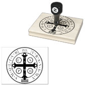 Saint Benedict Medaille Rubber Stamp Rubberstempel (Gestempeld)