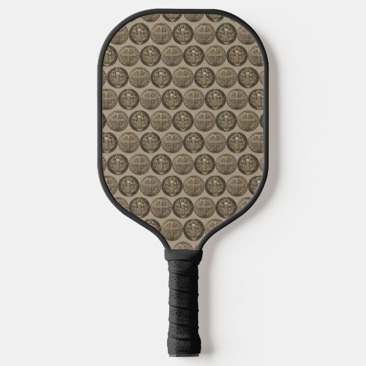 Saint Benedict Medaillon Pickleball Paddles (Voorkant)