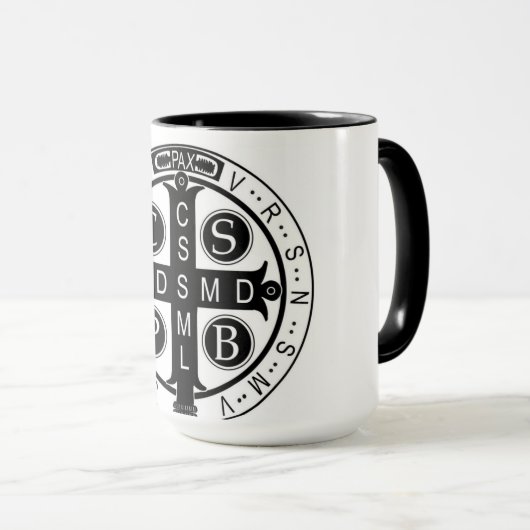 Saint Benedict Medal 15 ounce Mok (Voorkant rechts)