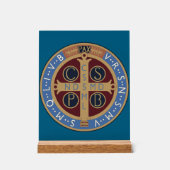 Saint Benedict Medal Acryl Bord (Voorkant)