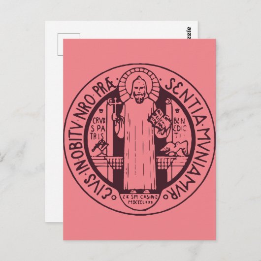Saint Benedict Medal Briefkaart (Voorkant / Achterkant)