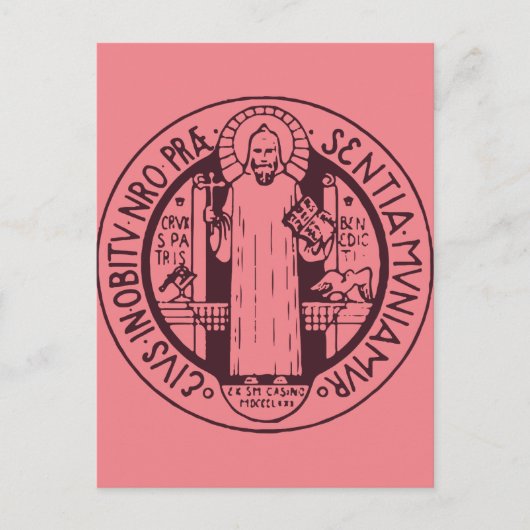 Saint Benedict Medal Briefkaart (Voorkant)