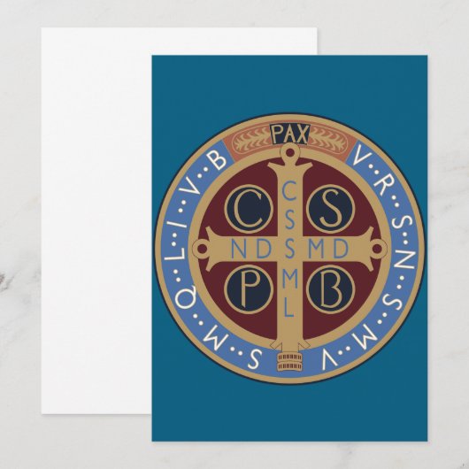 Saint Benedict Medal Kaart (Voorkant / Achterkant)
