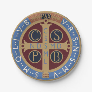 Saint Benedict Medal Papieren Bordje