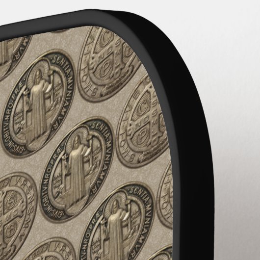Saint Benedict Medal Pickleball Paddles (Links Detail)
