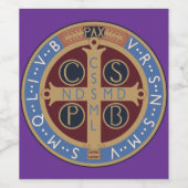 Saint Benedict Medal Wijn Etiket (Enkel label)