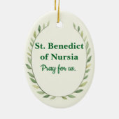 Saint Benedict of Nursia God's Peace and Blessings Keramisch Ornament (Achterkant)