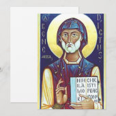 Saint Benedict van Nursia Feestdagenkaart (Voorkant / Achterkant)