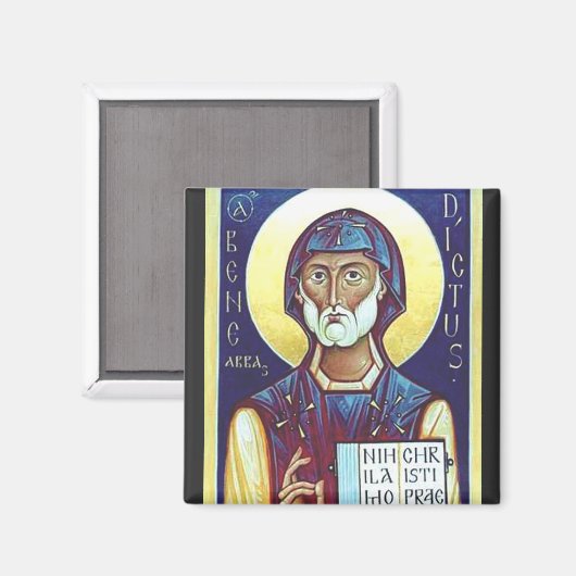 Saint Benedict van Nursia Magneet (Voorkant / Achterkant)