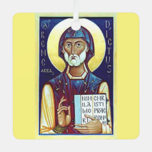 Saint Benedict van Nursia Metalen Ornament