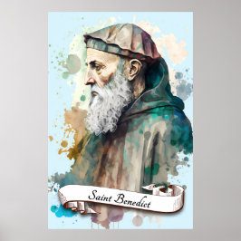 Saint Benedict van Nursia Poster