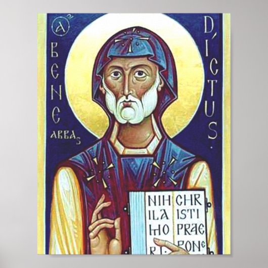 Saint Benedict van Nursia Poster (Voorkant)